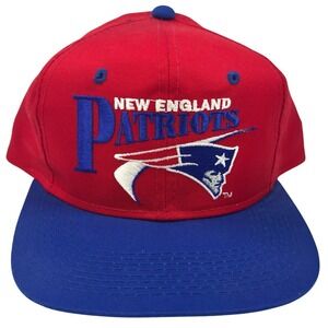 Vintage 90s New England Patriots Snapback Hat NFL Sports‎ Specialties Red